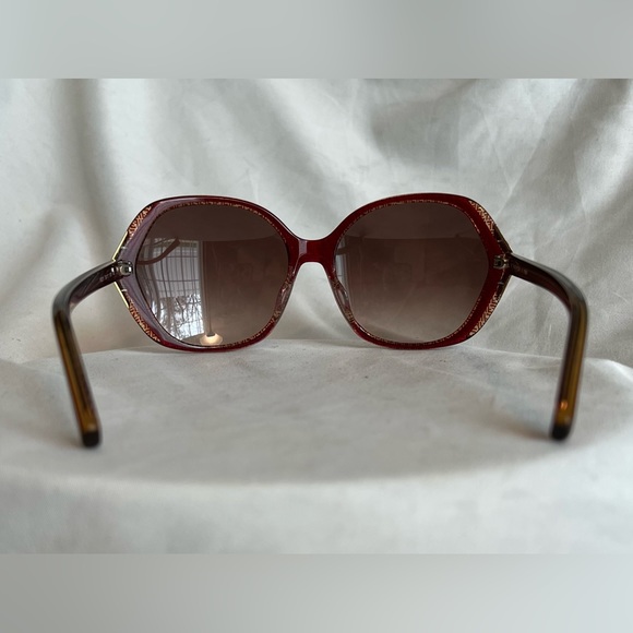 Fendi Oversized Red/Gold Sunglasses - Picture 5 of 9